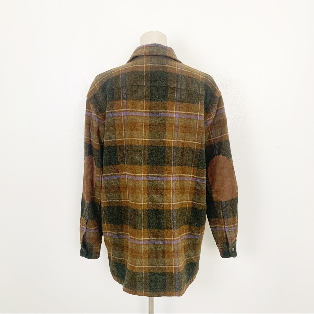 SOLD Vintage L.L Bean Wool Plaid Zip Shirt Jacket - Picture 5 of 9